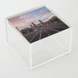 Spain Photography - Highway Going Through Barcelona In The Evening Acrylic Box