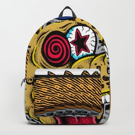 Crazy Dawg Backpack | Circle, Star, Jeffgaither, Graphicdesign, Digital, Goofy, Funny, Dog, Earring, Dawg 