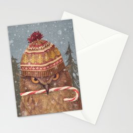 Christmas Owl Stationery Card