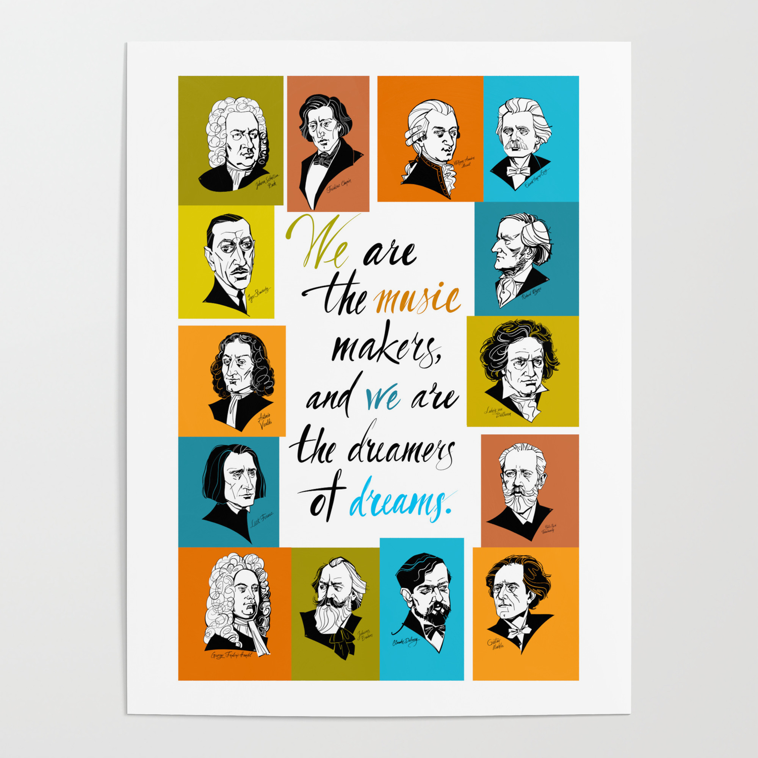 Great composers portraits Poster by Irina Ivanova | Society6