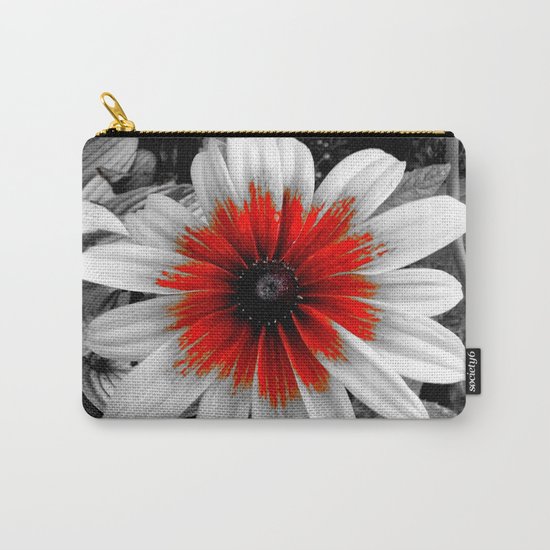 Flower | Flowers | Red Stroke Gaillardia | Red and White Flower | Nadia Bonello Carry-All Pouch