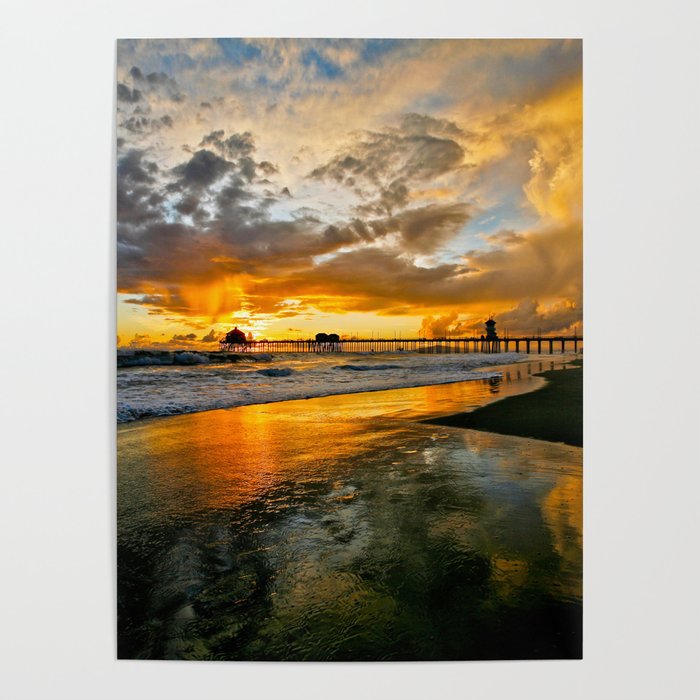 Surf City Sunsets  Poster