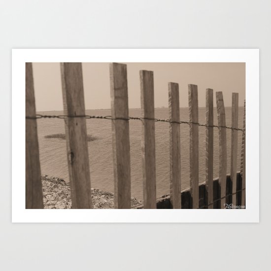 Beyond the fence Art Print