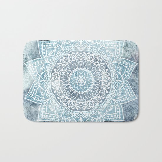 DEEP BLUE MANDALA Bath Mat
