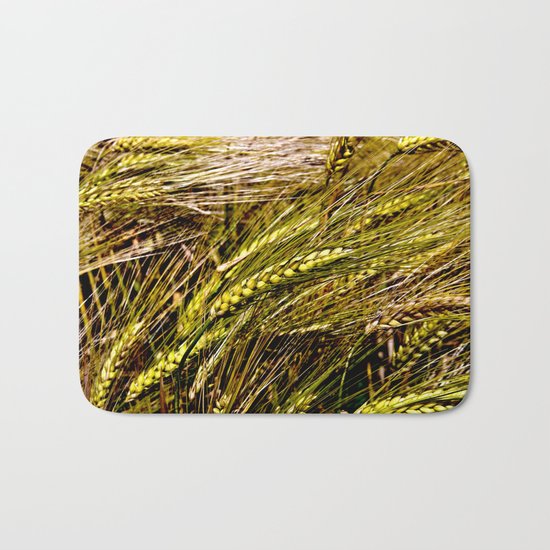 Golden Wheat Field Bath Mat