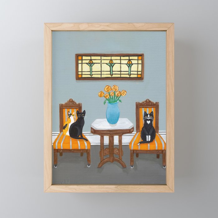 The Cats Eastlake Room Framed Mini Art Print