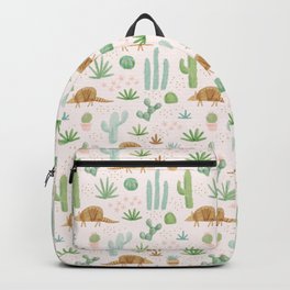 Armadillos in the Desert - Watercolor Backpack