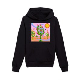 A Desert Celebration in Bold Pastel Kids Pullover Hoodie