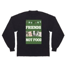 Vegan Lifestyle animals are friends not food go vegan digital art Long Sleeve T-shirt