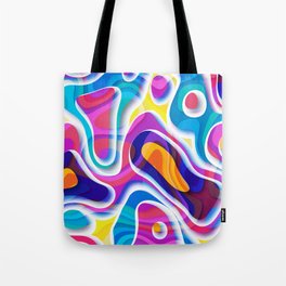 Bright colors paper cut out geometric pattern Tote Bag