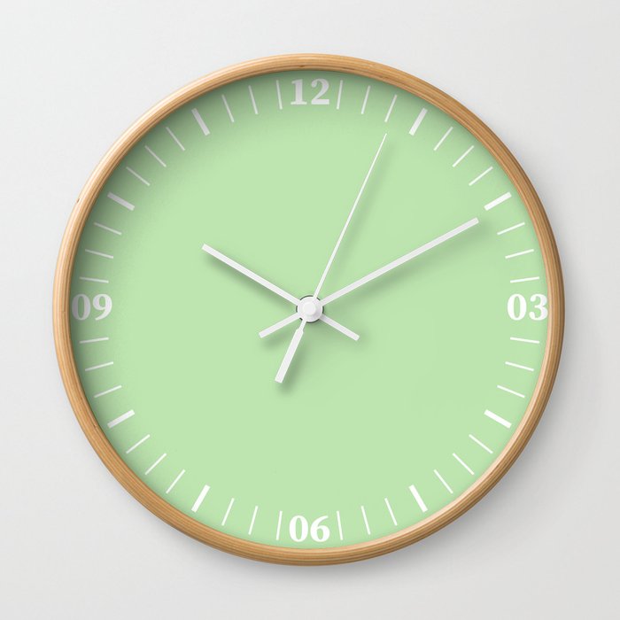 PASTEL GREEN SOLID COLOR Wall Clock
