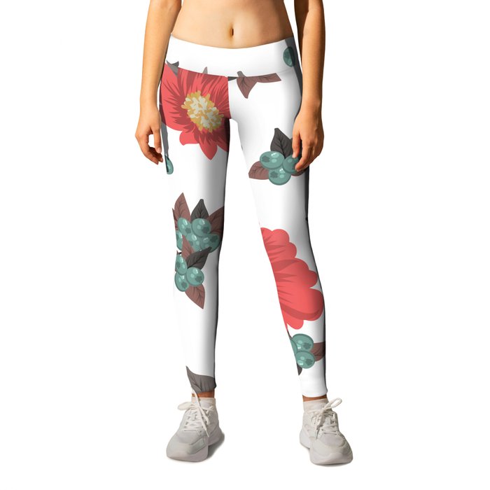 Flower with seamless pattern floral Leggings