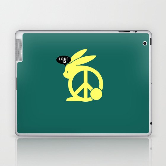 Love, Peace, Rabbit Laptop & iPad Skin
