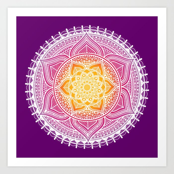 Flower Mandala Art Print