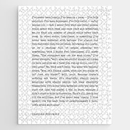 I've never been lonely - Charles Bukowski Poem - Literature - Typewriter Print Jigsaw Puzzle