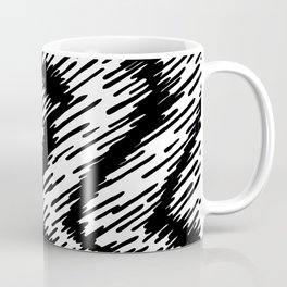Black and White swirls pattern, Line abstract splatter Digital Illustration Background Mug