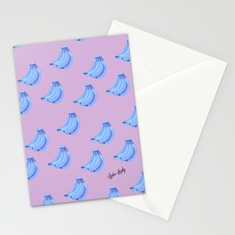 Banana blue- Lilac background Stationery Card
