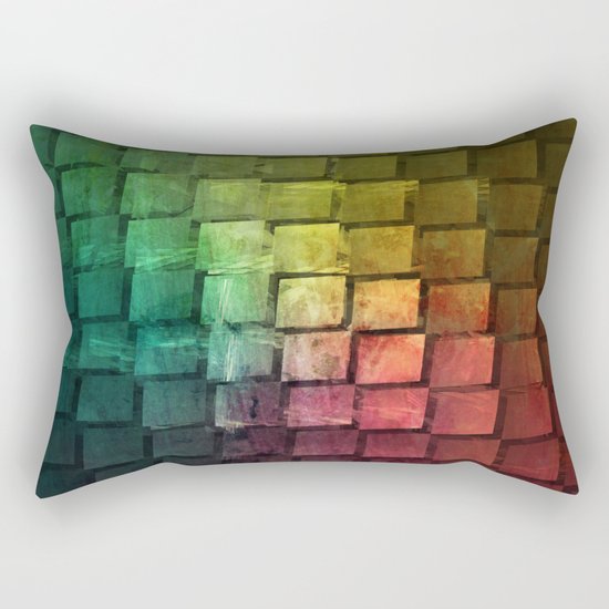 Rainbow grid Rectangular Pillow