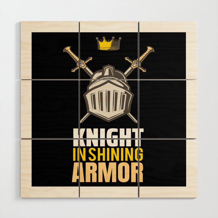 Knight in Shining Armor Roleplaying Game Wood Wall Art