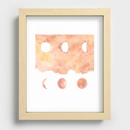 Orange Moon Recessed Framed Print
