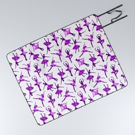 Watercolor Ballerinas (Purple) Picnic Blanket