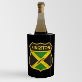 Kingston Jamaica Crest Flag Design Wine Chiller