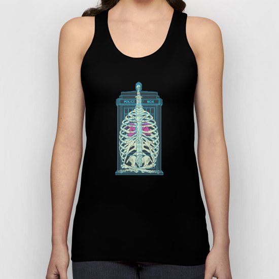 Spaceship Skeletal Survey: The Tardis Unisex Tank Top