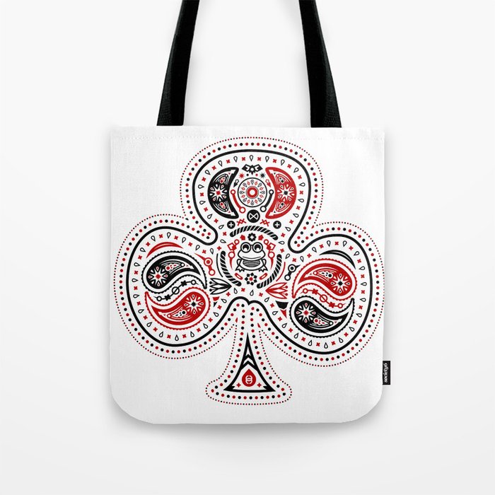83 Drops - Clubs (Red & Black) Tote Bag