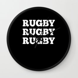 Rugby Rugby Rugby Wall Clock