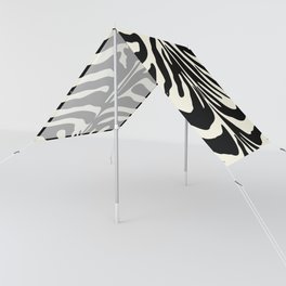 Retro Abstract Tiger Print - Black and White Sun Shade
