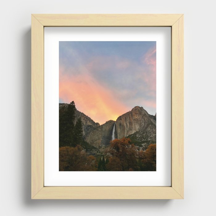 Yosemite Sunset Recessed Framed Print