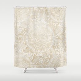Medallion Pattern in Pale Tan Shower Curtain
