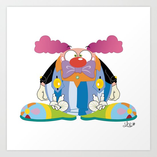Big clown Art Print