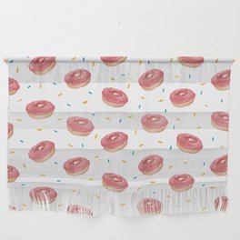 Cute Doughnut Print Seamless Pattern Wall Hanging