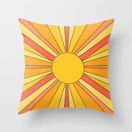 Sun rays Throw Pillow