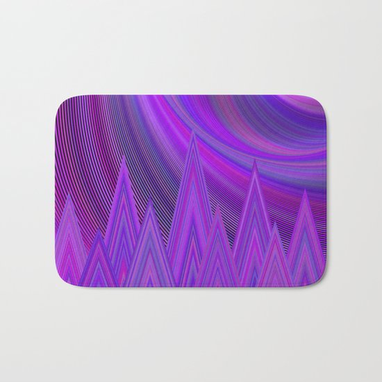 Purple mountains Bath Mat