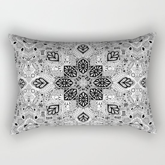 Gypsy Lace in Monochrome Rectangular Pillow
