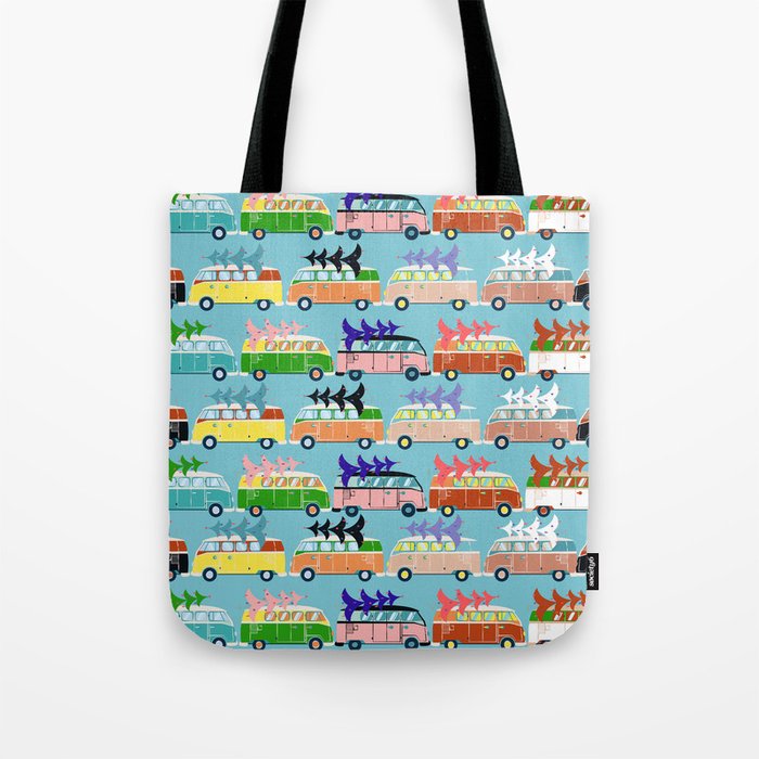 Retro Christmas Vans Tote Bag by oldurbanfarmhouse Society6