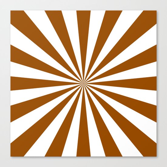 Starburst (Brown/White) Canvas Print