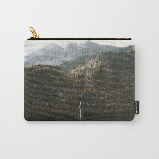 Autumn Waterfall at the Mountain Lake - Landscape Photography Carry-All Pouch