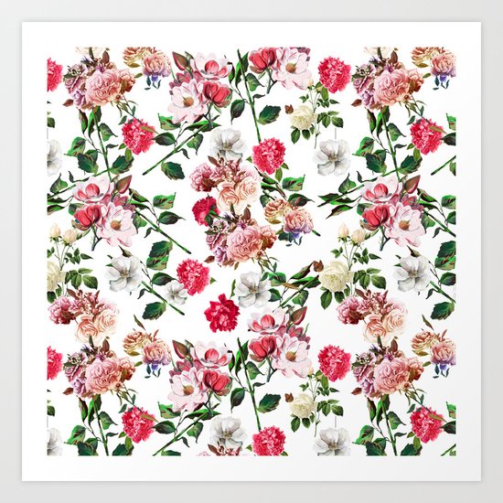 Seamless Floral Pattern Art Print