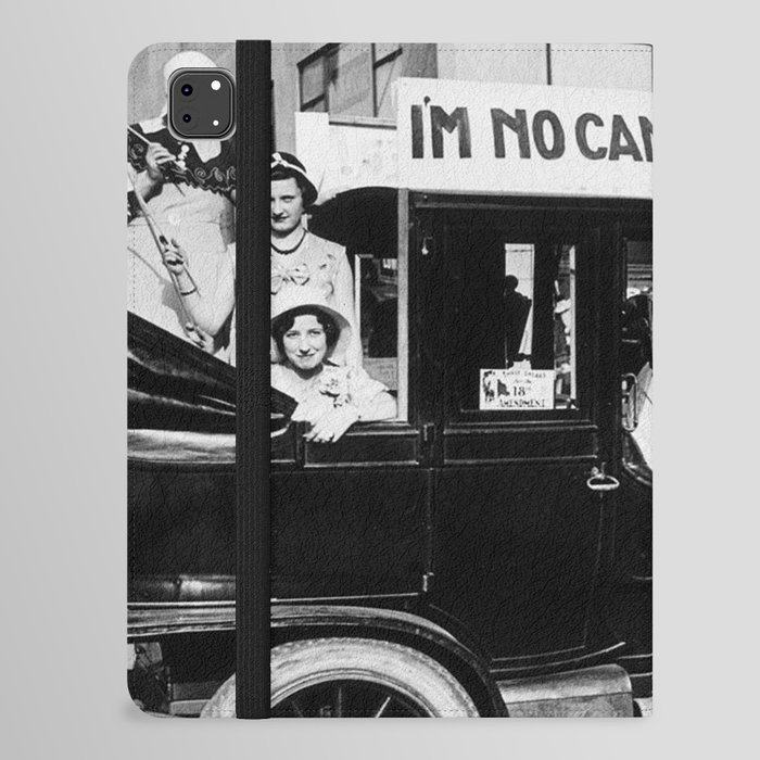 Vintage I'm No Camel - We Want Beer - Repeal Prohibition black and white photograph / photographs  iPad Folio Case
