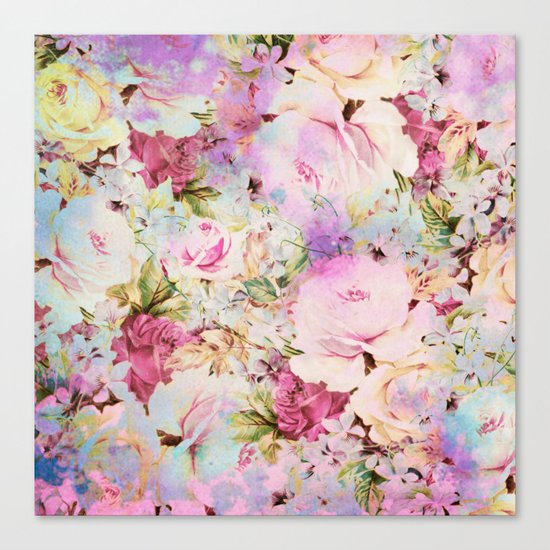 floral romance Canvas Print