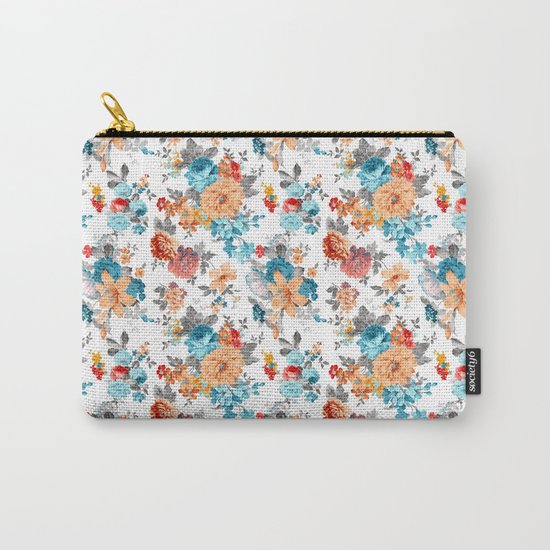 Seamless Floral Pattern Carry-All Pouch