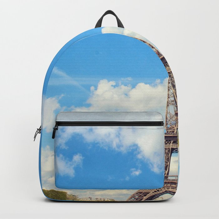 France Photography - The Eiffel Tower By Beautiful Hedges Backpack