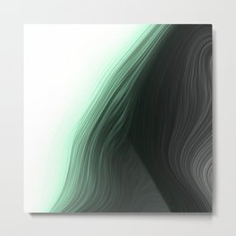 Soft Abstract 5 Metal Print | Greenabstract, Greenblackpainting, 3Dpainting, Blackabstract, Mintgreenabstract, Digital, Painting, Blackpainting, Abstractpainting, 3Dart 