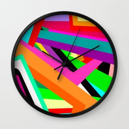 Geometric Rainbows (4 color scheme options) Wall Clock