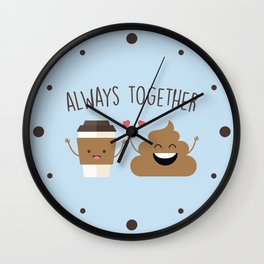 Always Together, Cute, Funny, Quote Wall Clock