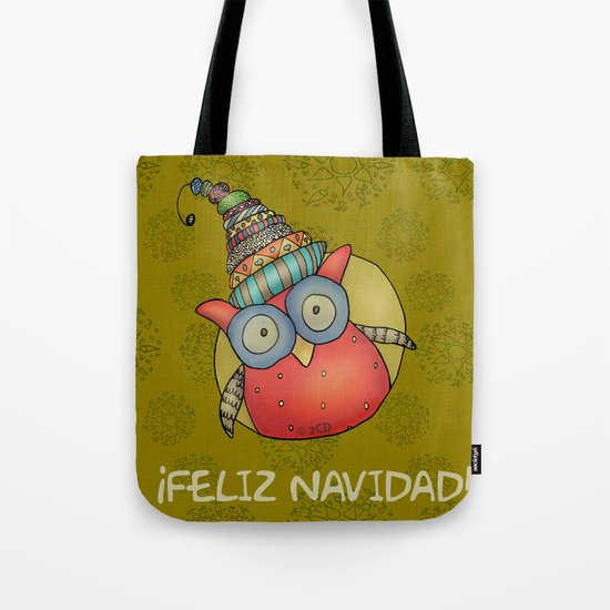 Puki Owl - mustard Tote Bag