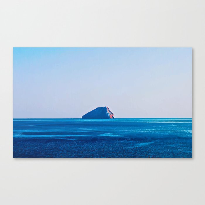Mediterranean Sea Digital Art Decorative Painting Style Canvas Print